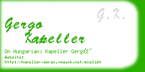 gergo kapeller business card